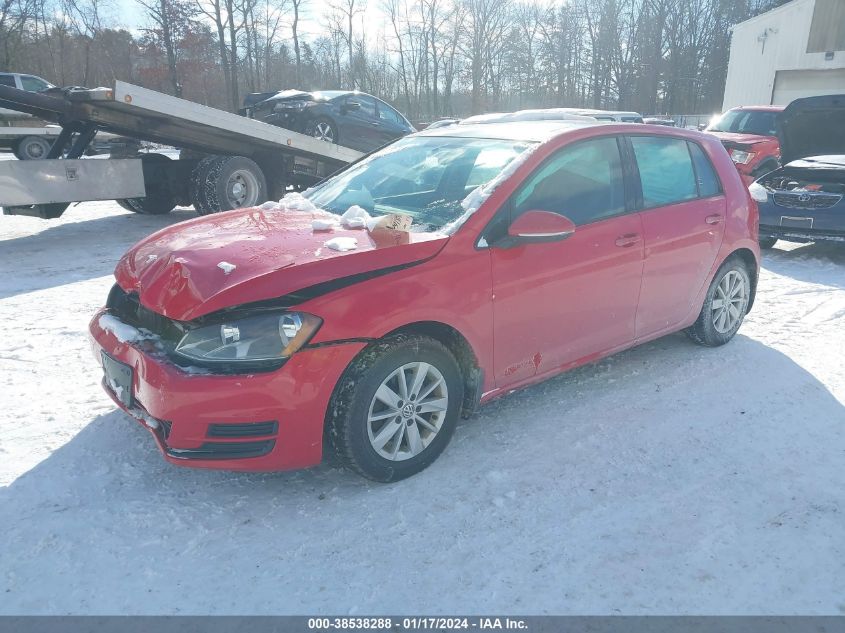 2016 VOLKSWAGEN GOLF TSI S 4-DOOR - 3VW217AU8GM043294