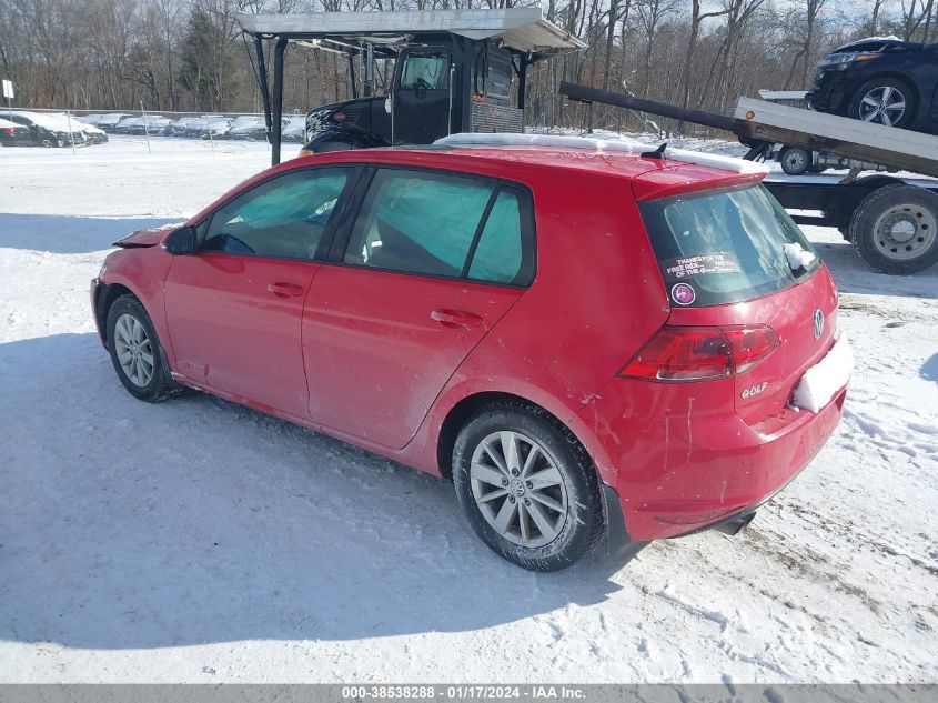 2016 VOLKSWAGEN GOLF TSI S 4-DOOR - 3VW217AU8GM043294
