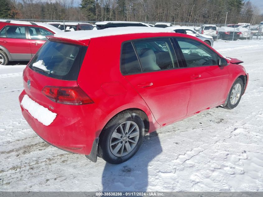 2016 VOLKSWAGEN GOLF TSI S 4-DOOR - 3VW217AU8GM043294