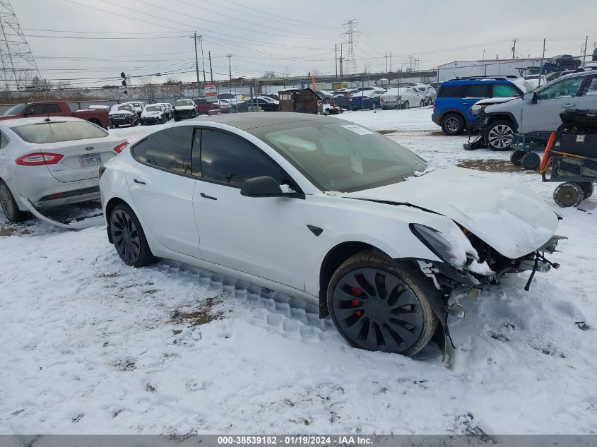 2022 TESLA MODEL 3 PERFORMANCE DUAL MOTOR ALL-WHEEL DRIVE - 5YJ3E1EC4NF112624