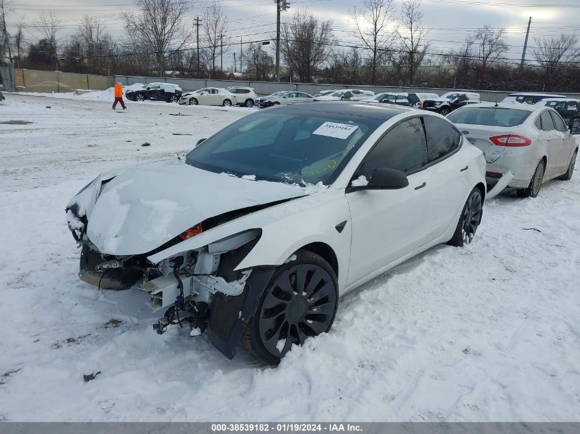 2022 TESLA MODEL 3 PERFORMANCE DUAL MOTOR ALL-WHEEL DRIVE - 5YJ3E1EC4NF112624