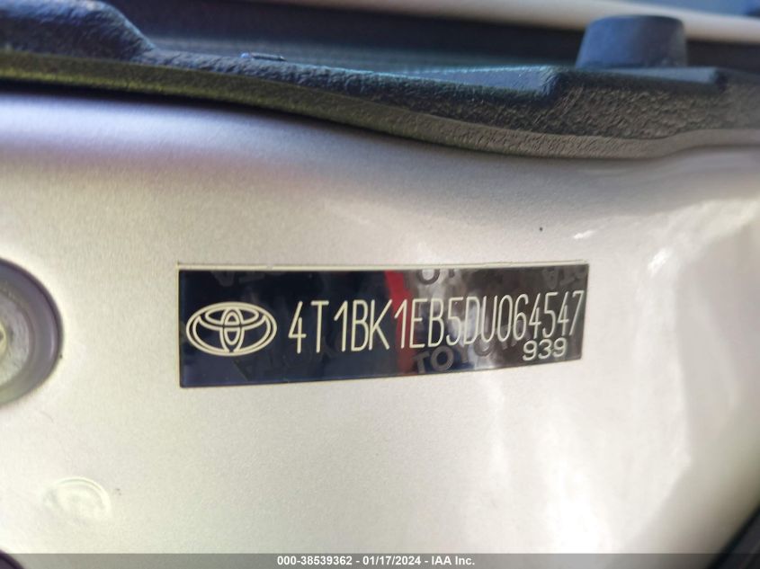 2013 TOYOTA AVALON XLE TOURING - 4T1BK1EB5DU064547