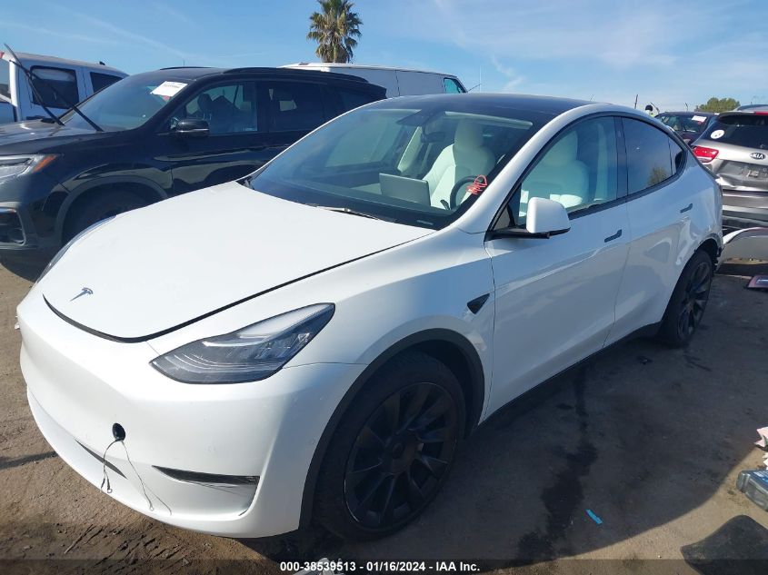2022 TESLA MODEL Y LONG RANGE DUAL MOTOR ALL-WHEEL DRIVE - 7SAYGDEEXNF321758