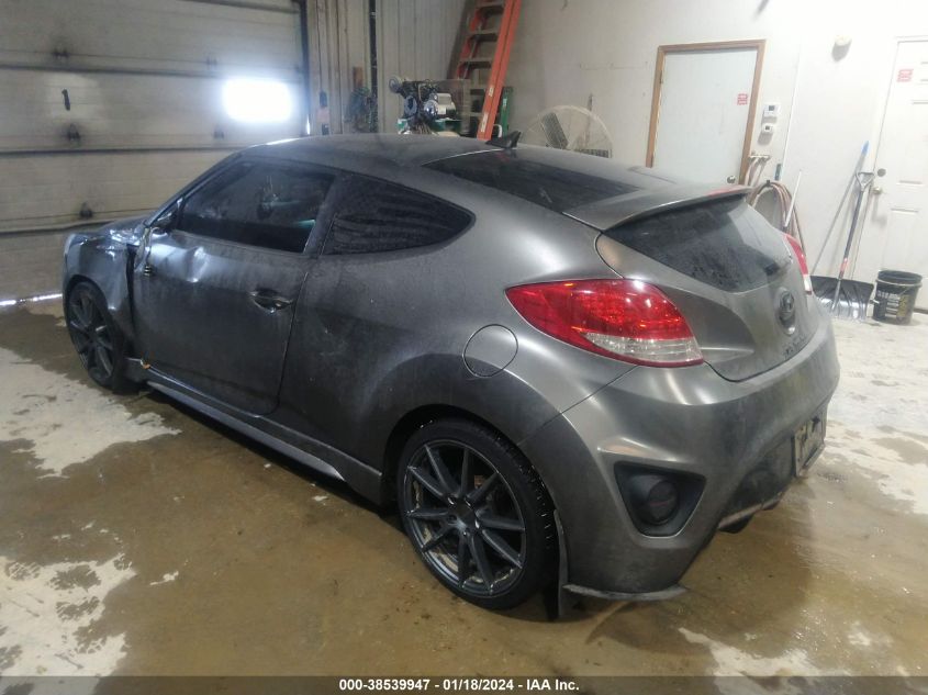 2013 HYUNDAI VELOSTER TURBO W/BLUE - KMHTC6AE3DU145027