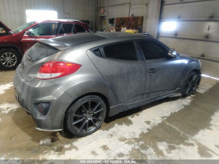 2013 HYUNDAI VELOSTER TURBO W/BLUE - KMHTC6AE3DU145027