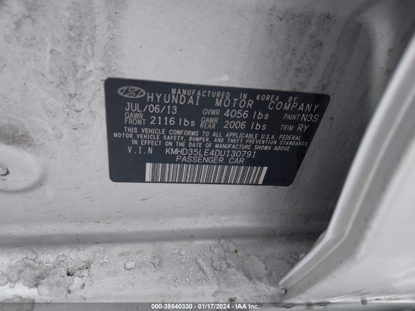 2013 HYUNDAI ELANTRA GT - KMHD35LE4DU130791