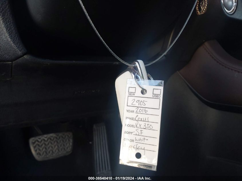2016 LEXUS RX 350 - 2T2ZZMCA7GC016619