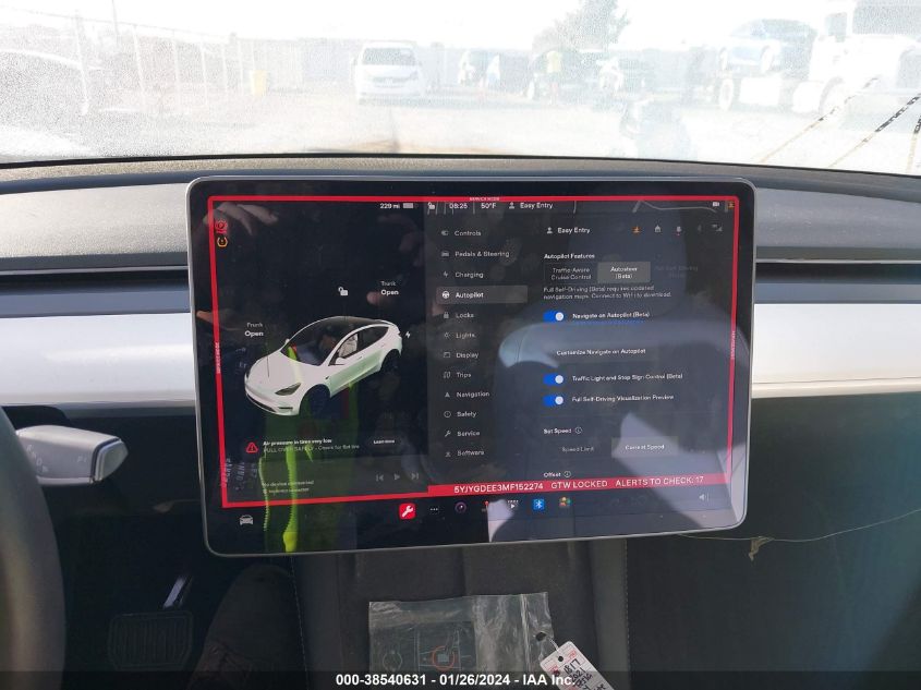 2021 TESLA MODEL Y LONG RANGE DUAL MOTOR ALL-WHEEL DRIVE - 5YJYGDEE3MF152274