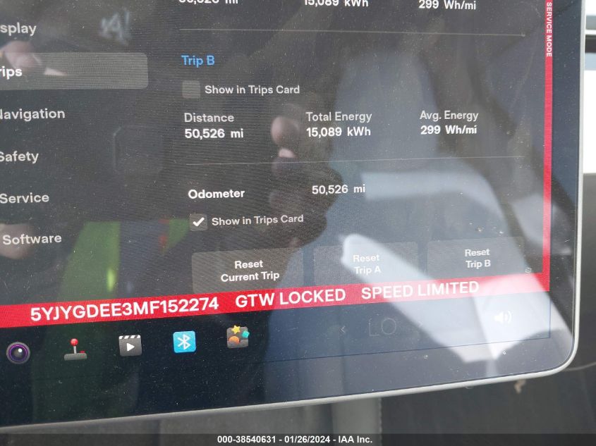 2021 TESLA MODEL Y LONG RANGE DUAL MOTOR ALL-WHEEL DRIVE - 5YJYGDEE3MF152274