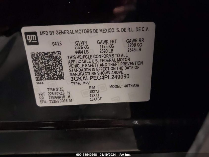 2023 GMC TERRAIN SLT - 3GKALPEG4PL249090