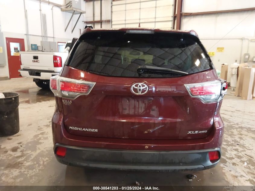 2016 TOYOTA HIGHLANDER XLE V6 - 5TDJKRFH1GS273794