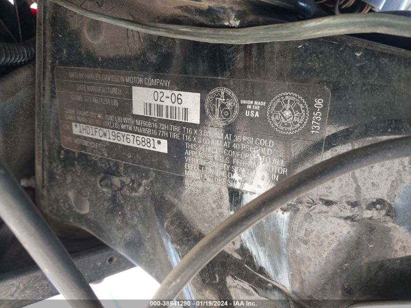2006 HARLEY-DAVIDSON FLHTCUI 1HD1FCW196Y676881
