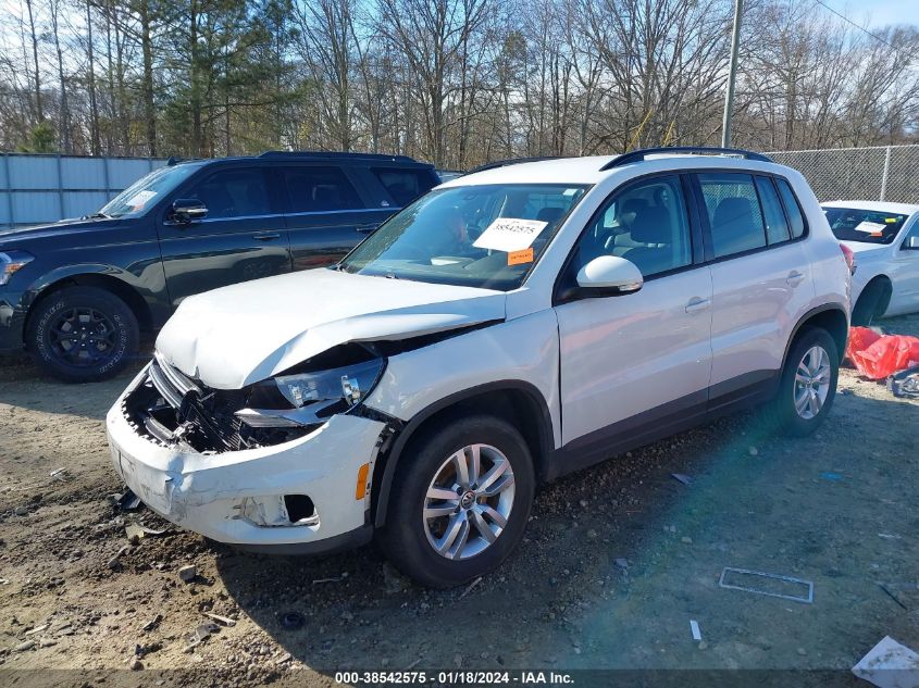 2016 VOLKSWAGEN TIGUAN S - WVGAV7AX0GW600241