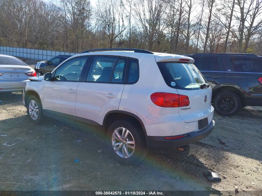 2016 VOLKSWAGEN TIGUAN S - WVGAV7AX0GW600241