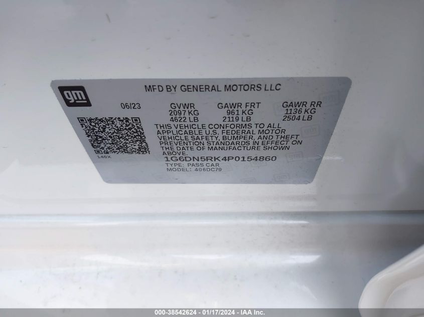 2023 CADILLAC CT5 PREMIUM LUXURY - 1G6DN5RK4P0154860