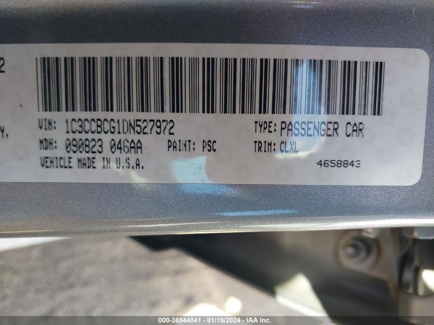 2013 CHRYSLER 200 LIMITED - 1C3CCBCG1DN527972