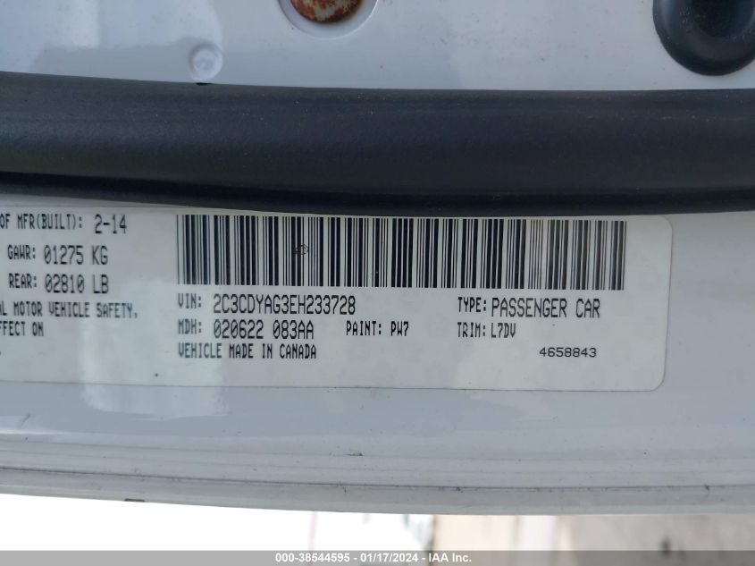 2014 DODGE CHALLENGER SXT - 2C3CDYAG3EH233728