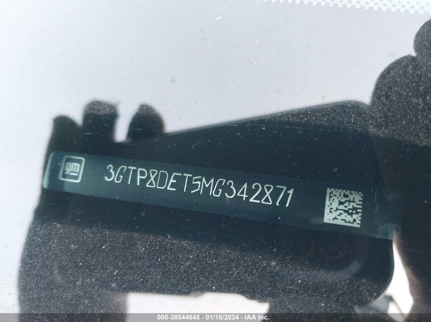 2021 GMC SIERRA 1500 SLT - 3GTP8DET5MG342871