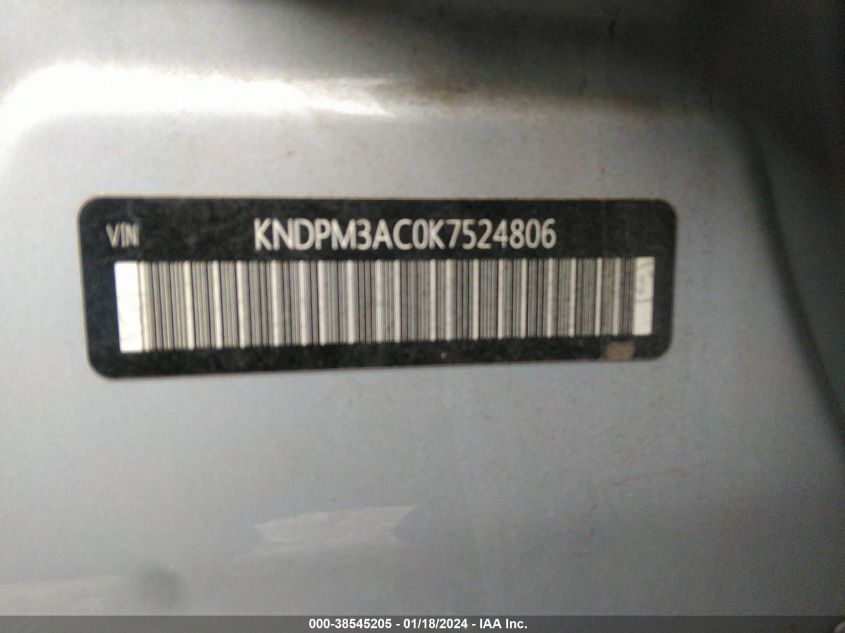 2019 KIA SPORTAGE LX - KNDPM3AC0K7524806