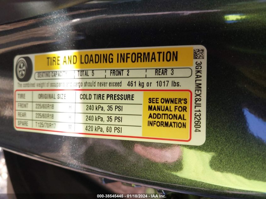 2018 GMC TERRAIN SLE - 3GKALMEX8JL132604