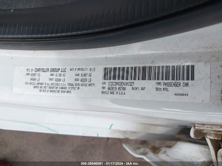 2014 CHRYSLER 200 LX - 1C3CCBAG3EN101527