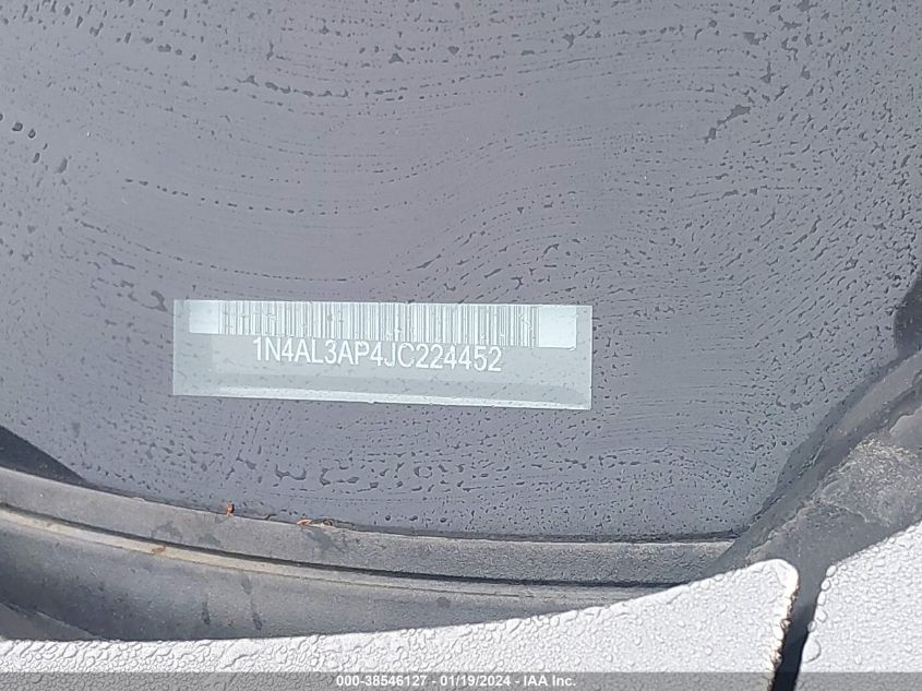 2018 NISSAN ALTIMA 2.5/S/SV/SL/SR - 1N4AL3AP4JC224452