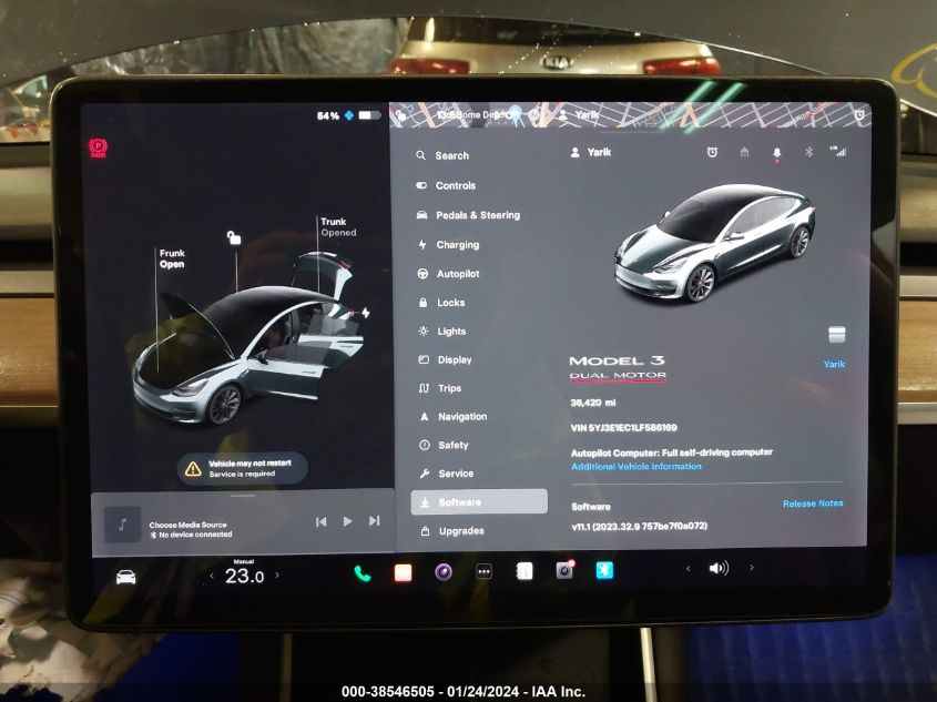 2020 TESLA MODEL 3 - 5YJ3E1EC1LF586169