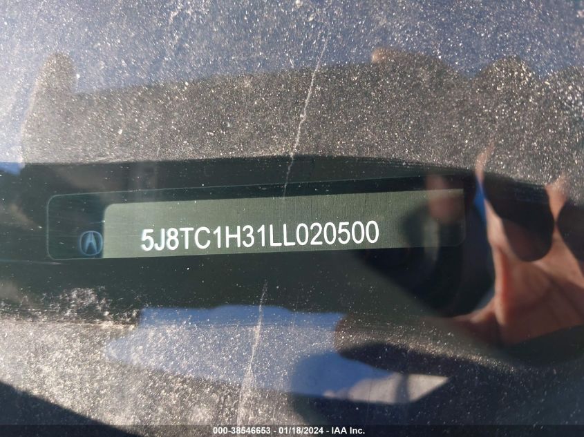 2020 ACURA RDX STANDARD - 5J8TC1H31LL020500
