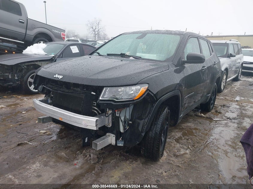 VIN 3C4NJDAB7KT838333 2019 JEEP COMPASS SPORT 4X4