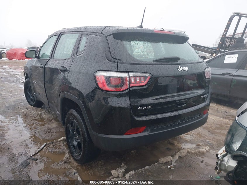 VIN 3C4NJDAB7KT838333 2019 JEEP COMPASS SPORT 4X4