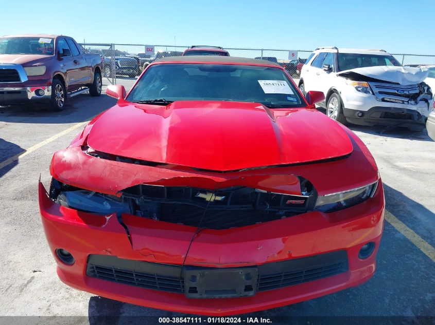 2015 CHEVROLET CAMARO 2LT - 2G1FF3D39F9298196