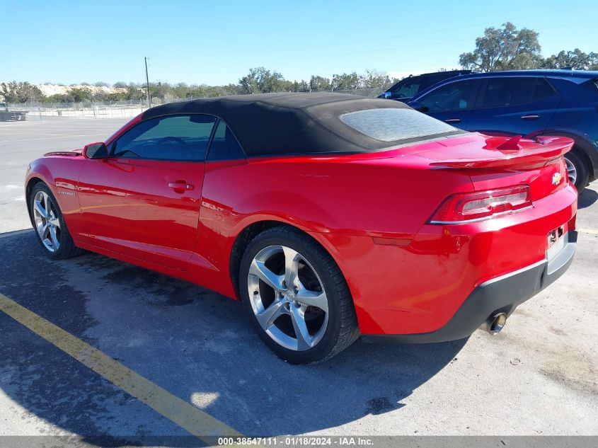 2015 CHEVROLET CAMARO 2LT - 2G1FF3D39F9298196