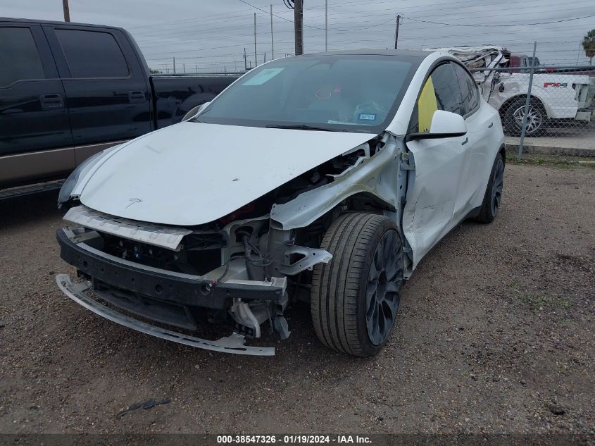 2022 TESLA MODEL Y PERFORMANCE DUAL MOTOR ALL-WHEEL DRIVE - 7SAYGDEF9NF521751