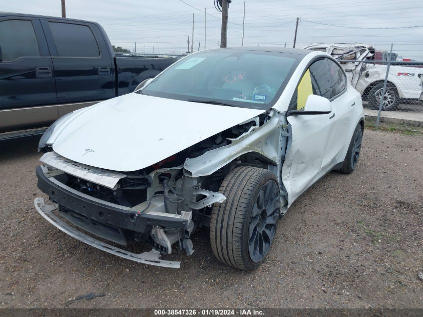 2022 TESLA MODEL Y PERFORMANCE DUAL MOTOR ALL-WHEEL DRIVE - 7SAYGDEF9NF521751