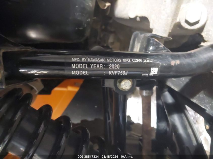 2020 KAWASAKI KVF750 J JKAVFDJ34LB510424