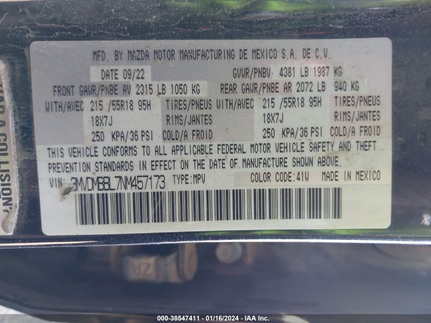 2022 MAZDA CX-30 SELECT - 3MVDMBBL7NM457173