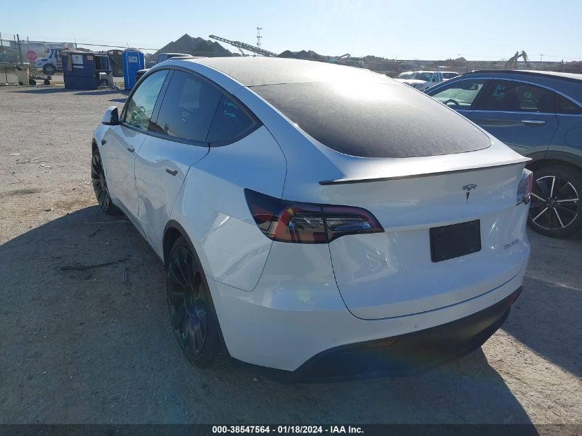 2022 TESLA MODEL Y PERFORMANCE DUAL MOTOR ALL-WHEEL DRIVE - 7SAYGDEF6NF455384