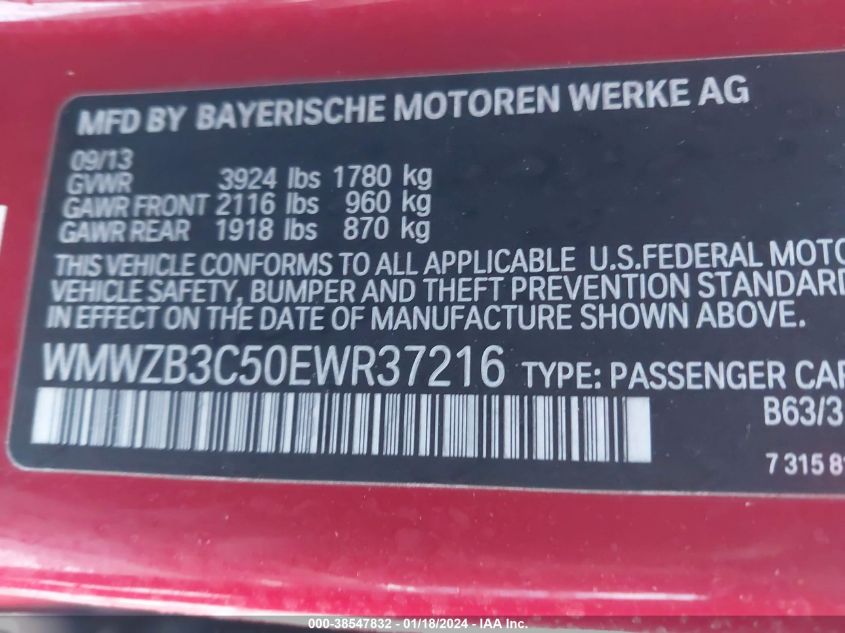 2014 MINI COUNTRYMAN COOPER - WMWZB3C50EWR37216