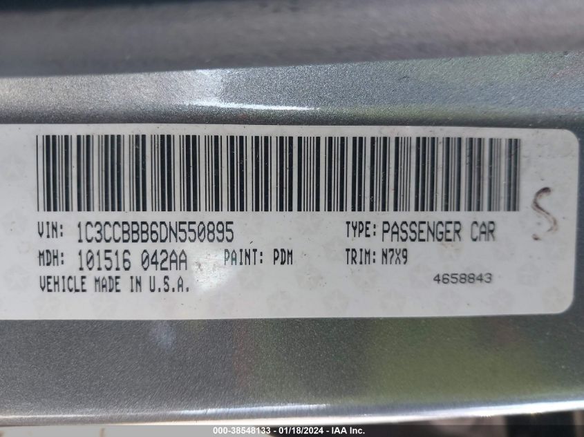 2013 CHRYSLER 200 TOURING - 1C3CCBBB6DN550895
