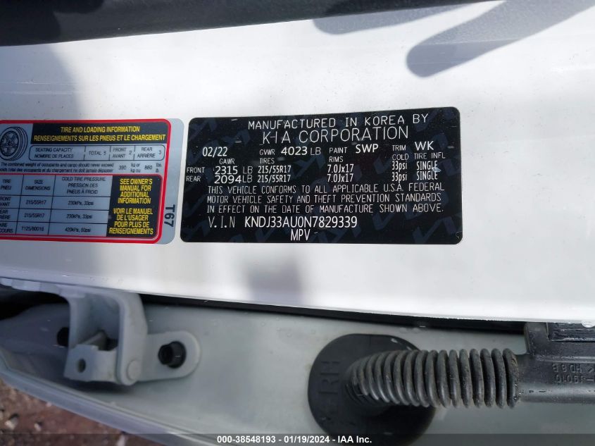 2022 KIA SOUL EX - KNDJ33AU0N7829339
