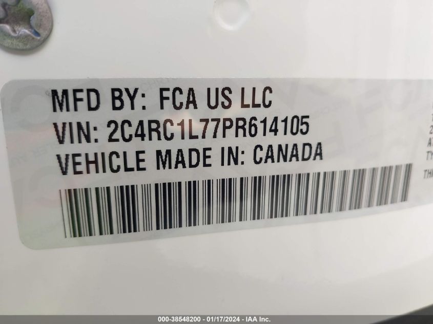 2023 CHRYSLER PACIFICA HYBRID TOURING L 2C4RC1L77PR614105