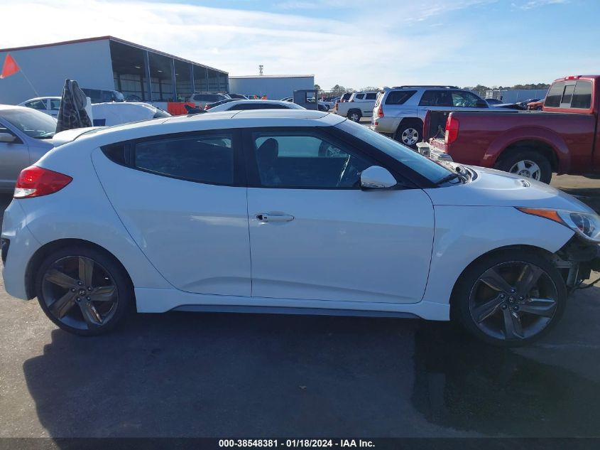 2014 HYUNDAI VELOSTER TURBO W/BLACK - KMHTC6AE4EU193511