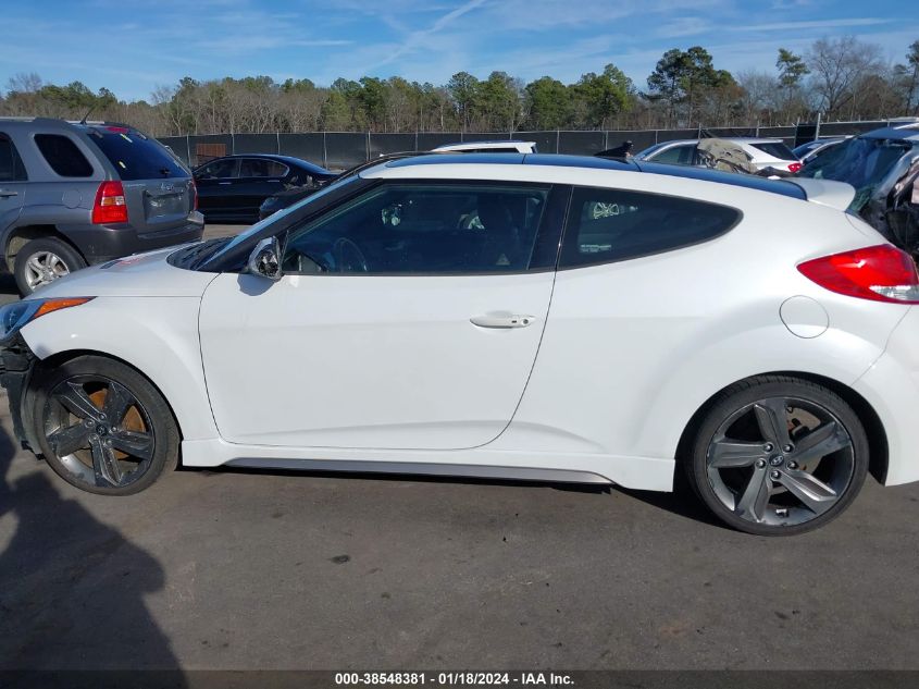 2014 HYUNDAI VELOSTER TURBO W/BLACK - KMHTC6AE4EU193511