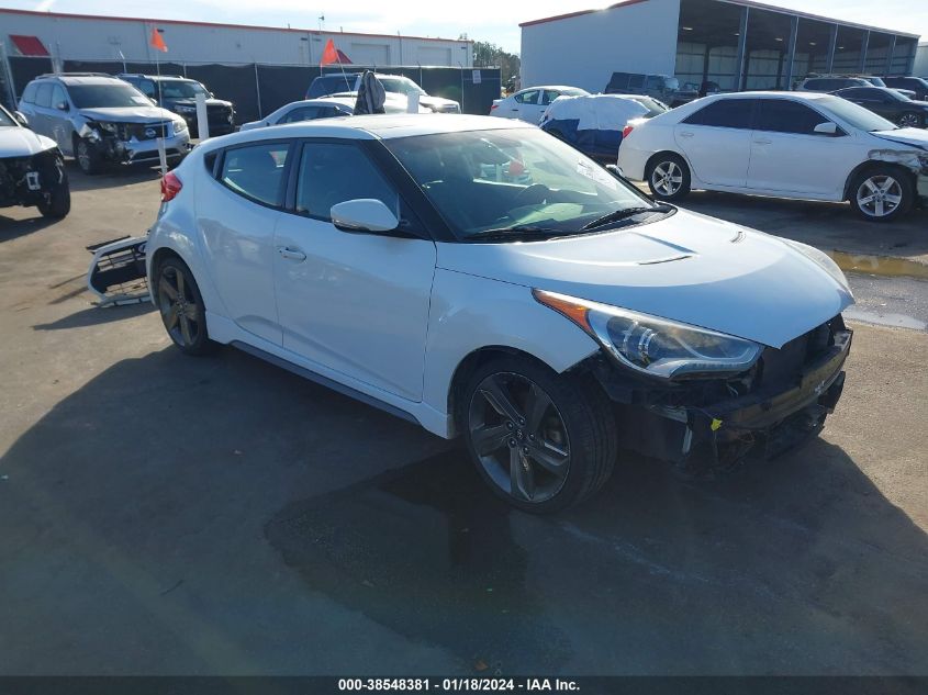 2014 HYUNDAI VELOSTER TURBO W/BLACK - KMHTC6AE4EU193511