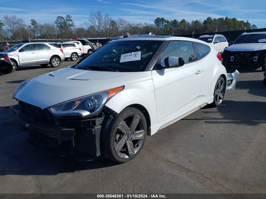 2014 HYUNDAI VELOSTER TURBO W/BLACK - KMHTC6AE4EU193511