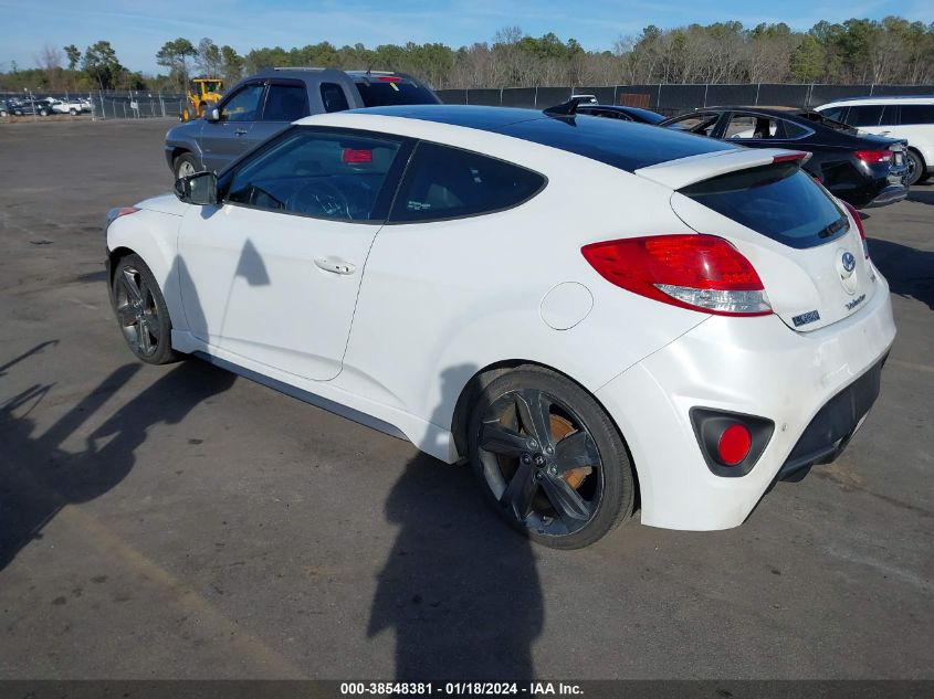 2014 HYUNDAI VELOSTER TURBO W/BLACK - KMHTC6AE4EU193511