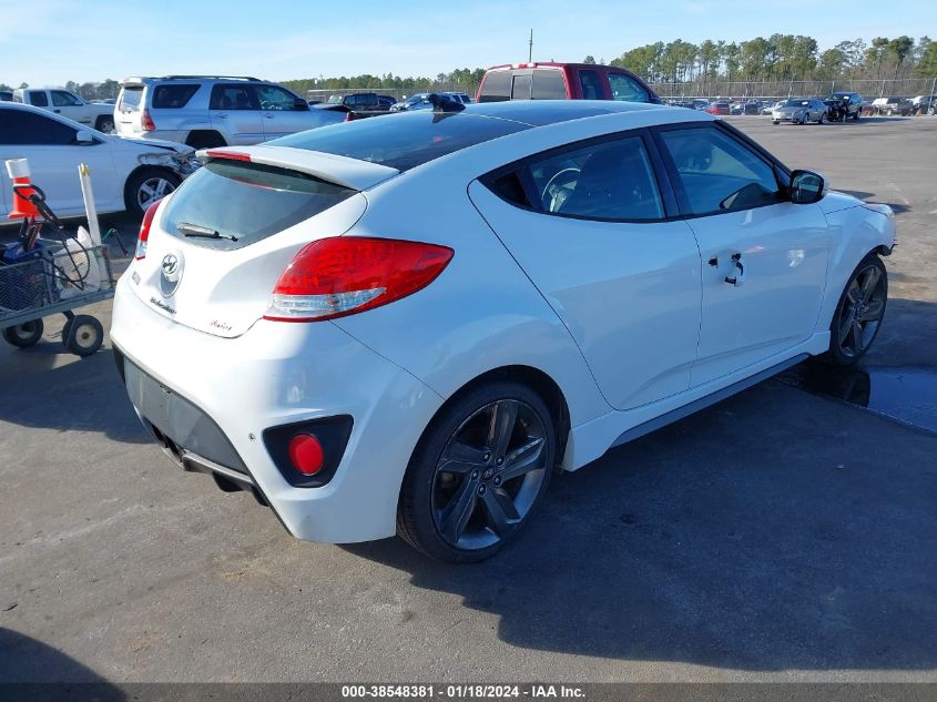 2014 HYUNDAI VELOSTER TURBO W/BLACK - KMHTC6AE4EU193511