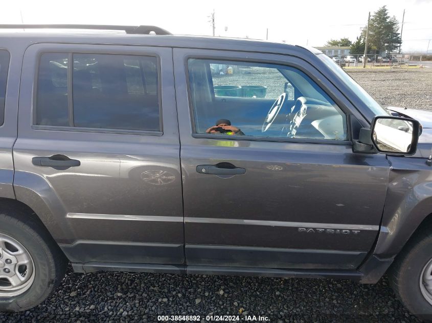2017 JEEP PATRIOT SPORT FWD - 1C4NJPBA0HD136358