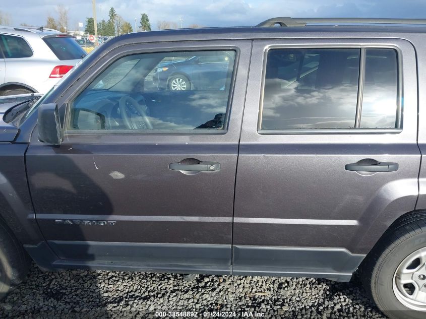 2017 JEEP PATRIOT SPORT FWD - 1C4NJPBA0HD136358