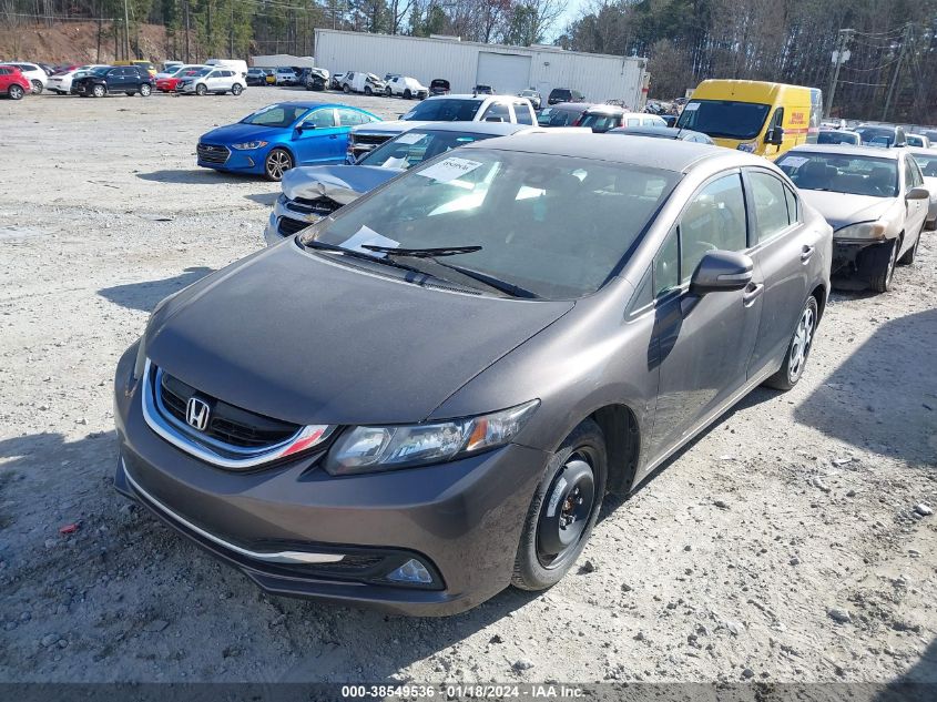 19XFB4F37DE000345 | 2013 HONDA CIVIC HYBRID